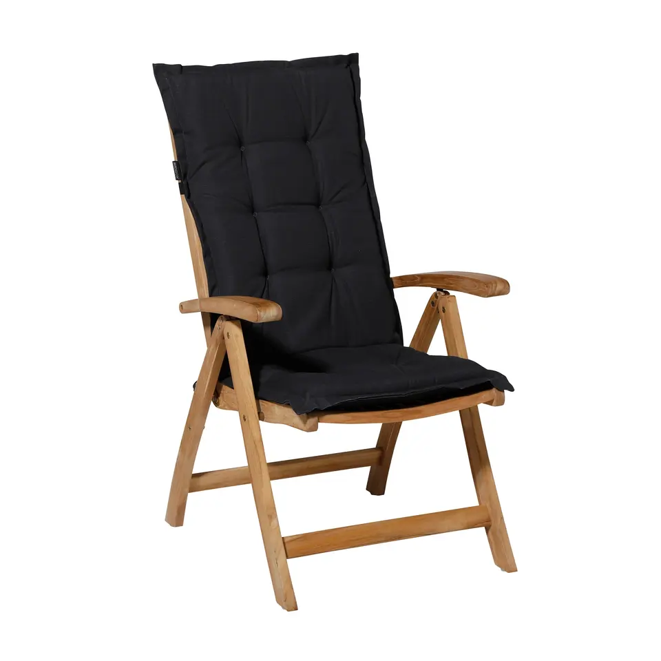 Madison - Tuinstoelkussen Lage Rug Panama black - Ca. 105x50 cm - Set van 4