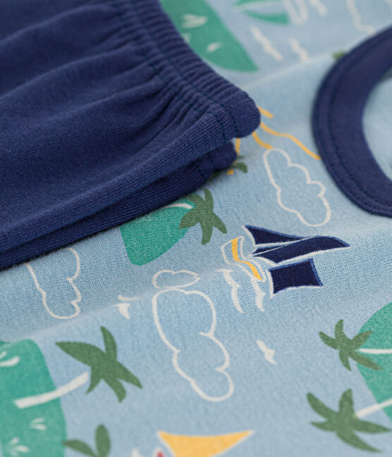 Pyjama manches courtes explorateur en coton petit garçon