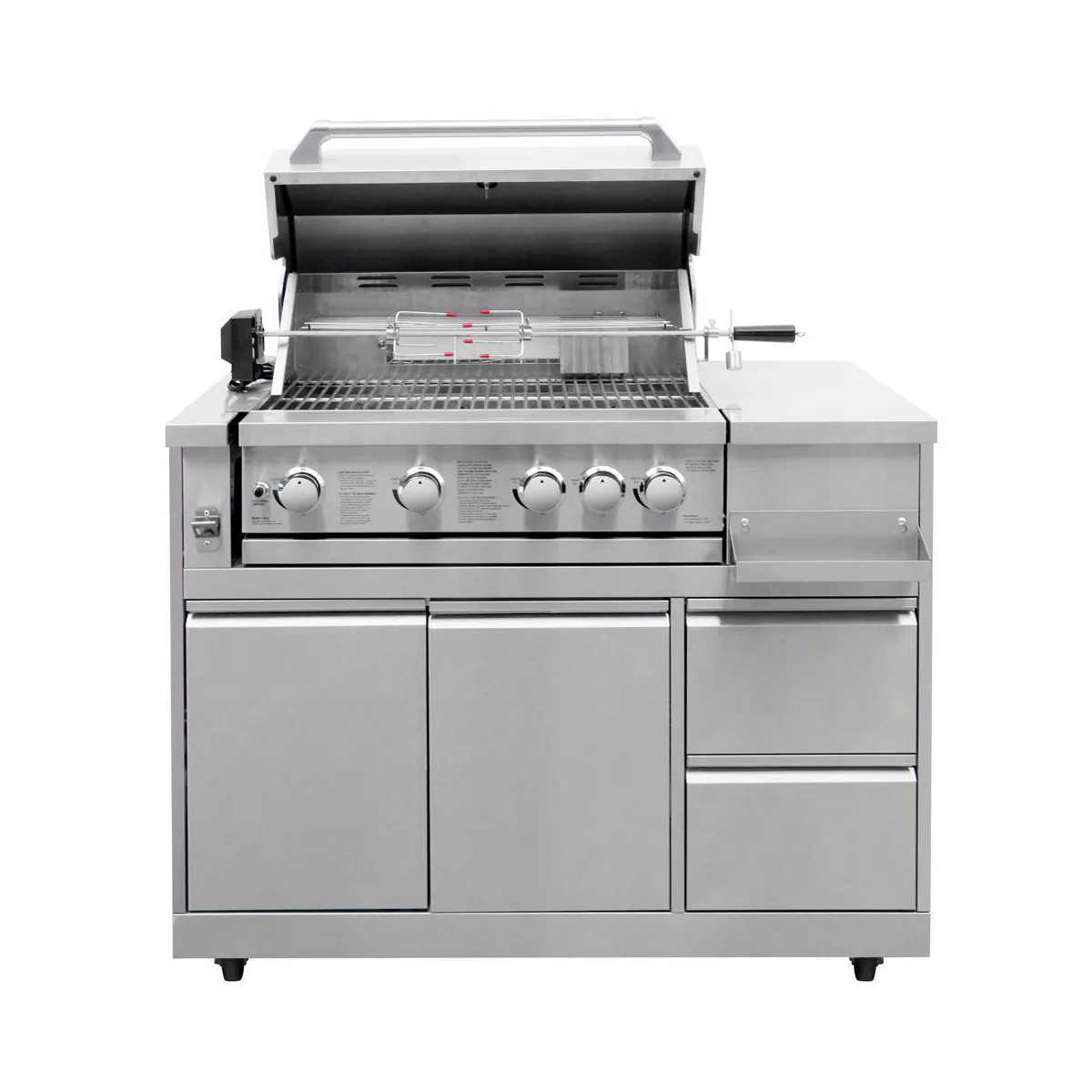 Myoutdoorkitchen - Inox Range - Frittstående gassgrill med 4 brennere og infrarød brenner