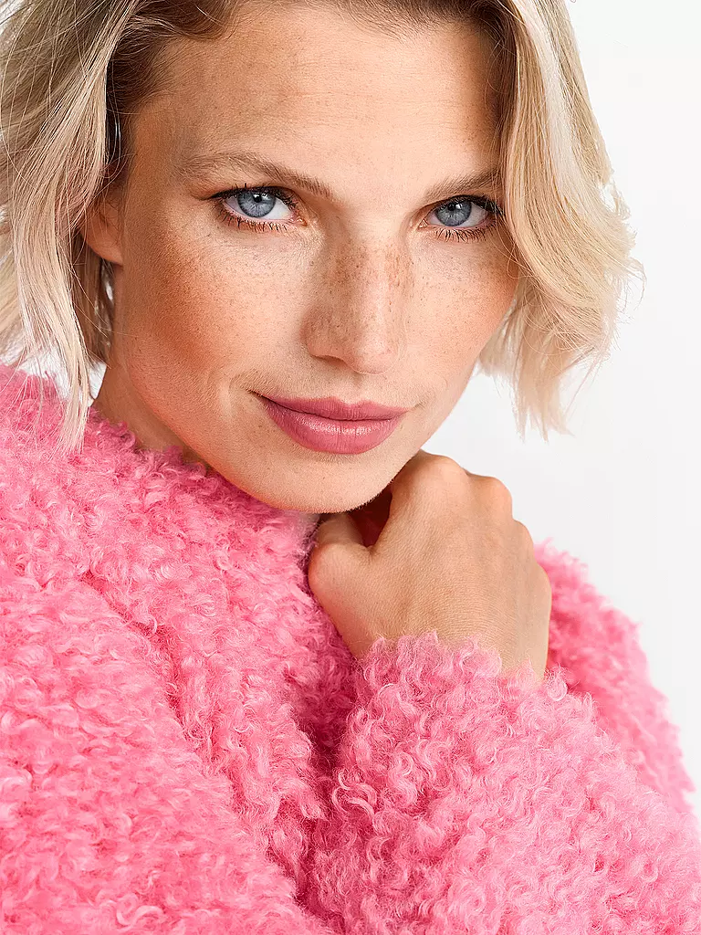 RICH & ROYAL Jacke in Felloptik Cropped Fit pink