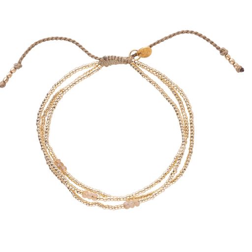 A Beautiful Story Shiny Armbånd, Citrine, 16-22 cm