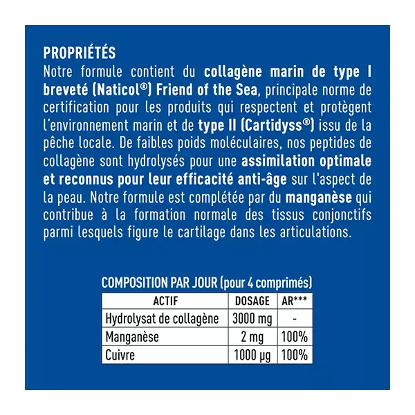 Granions Colágeno Tipo I e II - Frasco com 80 comprimidos