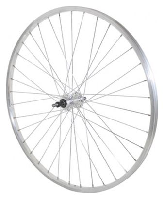 ROUE CITY 650X30A (26x1 3-8) ALU ARRIERE MOY ALU AXE PLEIN RL 7-6-5V. (35-590) (VENDU AVEC ECROU 10X100)