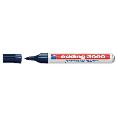 edding 3000 Permanentmarker, 1.5-3mm, Rundspitze, stahlblau