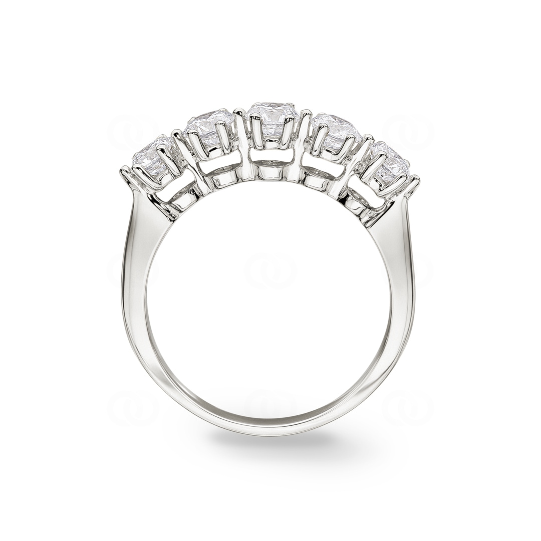 Verlobungsring 750/18 K Weissgold mit Diamanten 1.01 ct H/si