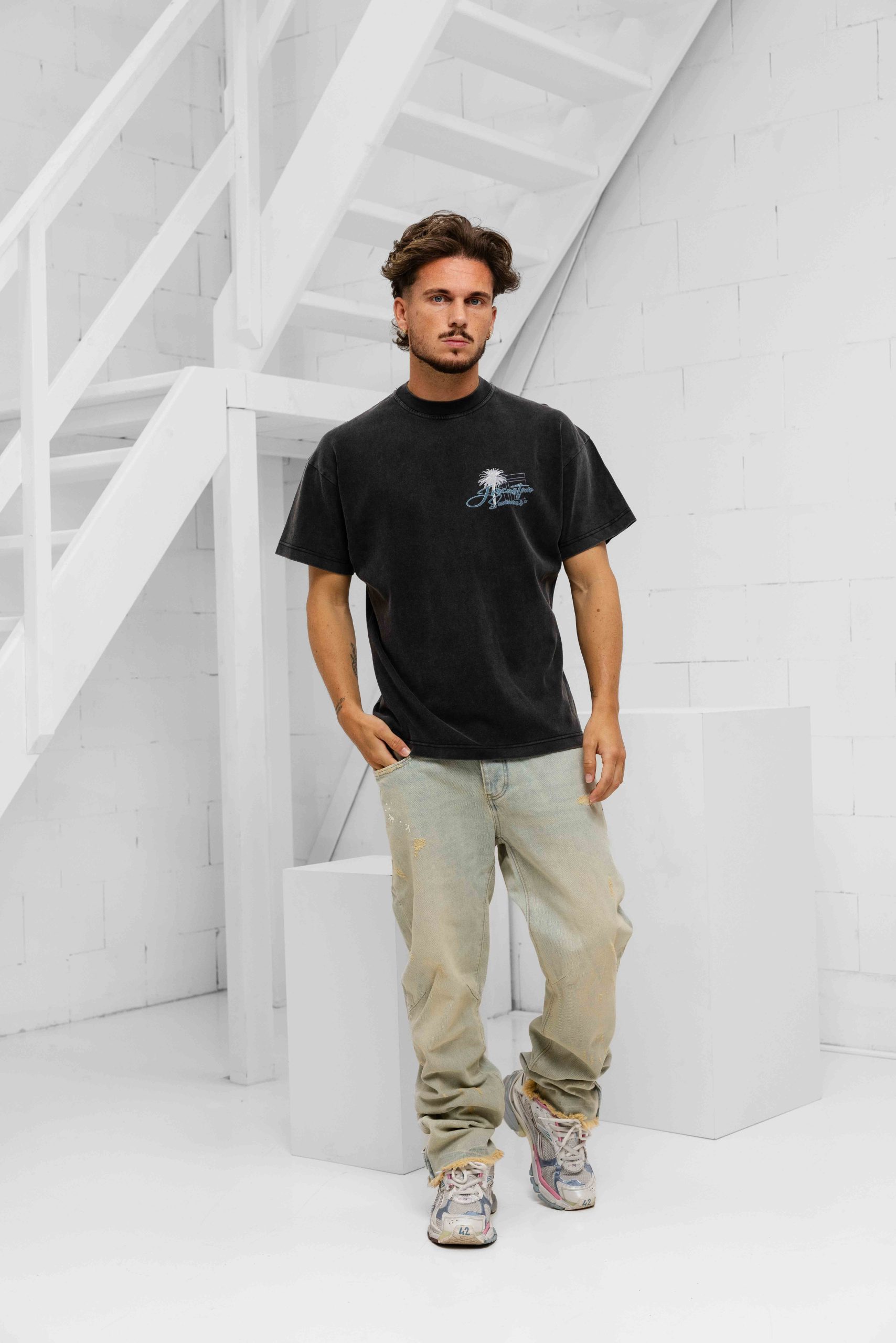 Jorcustom Endless Summer Loose Fit T-Shirt Heren Grijs