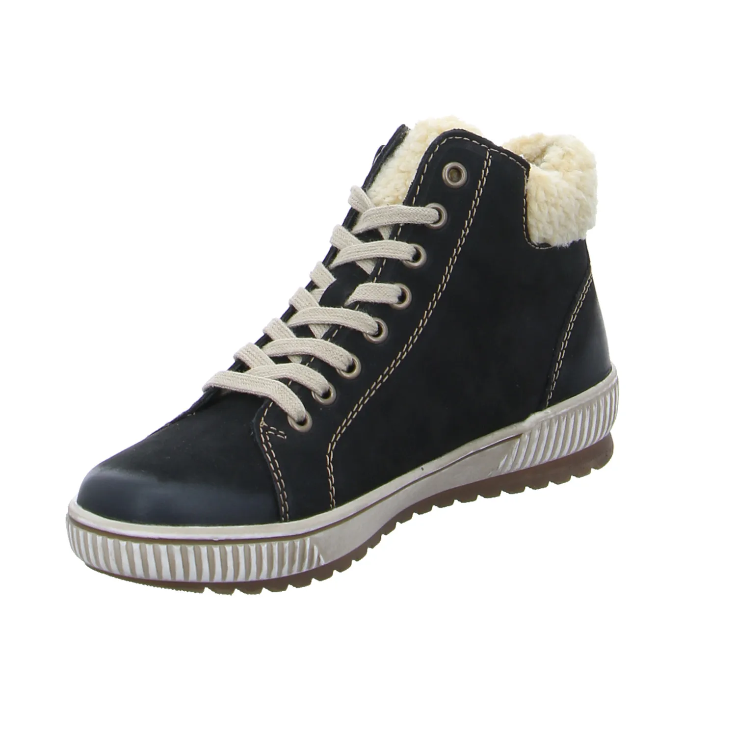 REMONTE Mid Cut Sneaker Schwarz Leder  mit TEX Membrane