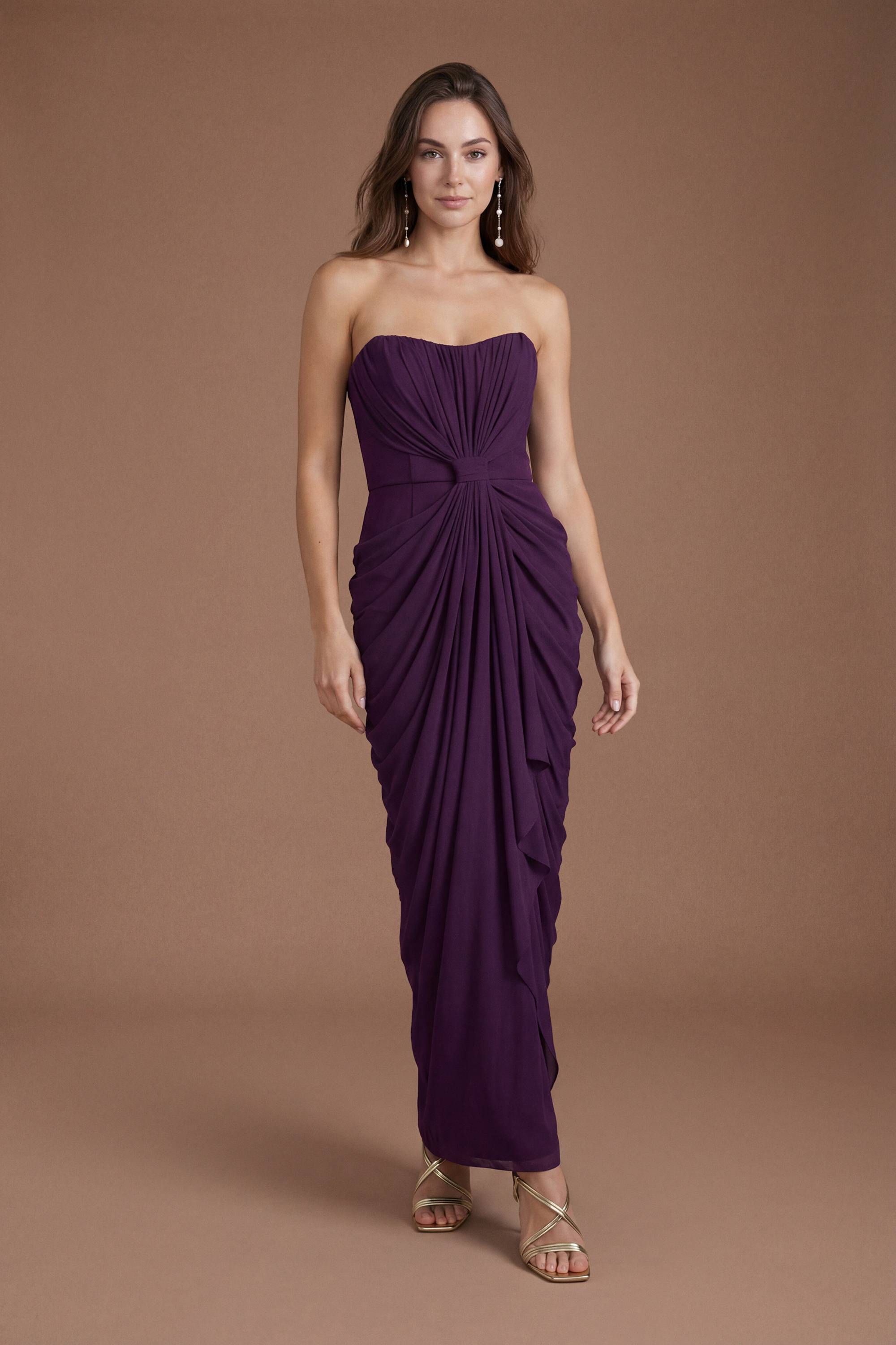 Coast Robe De Demoiselle D'honneur Collective Contour À Détail Corset