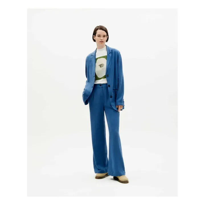 Thinking Mu Pantalon Manolita Tencel et Lin | Bleu marine