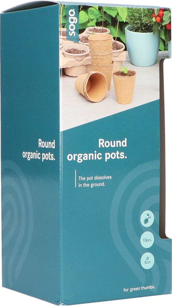 SOGO biologische kweekpot rond 8 cm 10 stuks