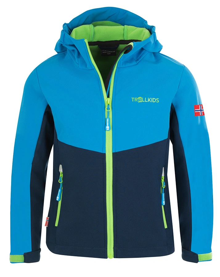 SoftshelljaKids KRISTIANSAND in navy/medium blue/green