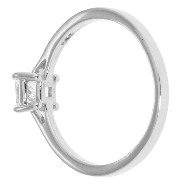 Solitär-Ring, Princess Diamant, SI, 0,50 ct.