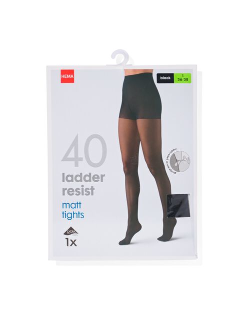 collant anti-démaillage 40 deniers noir