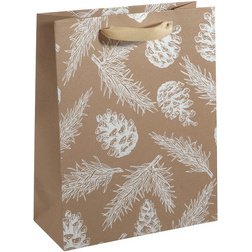Sac cadeau de Noël 'Pine Cones and Pine branches'