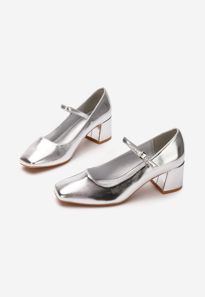 Chaussures à talon épais argent Erosa V3