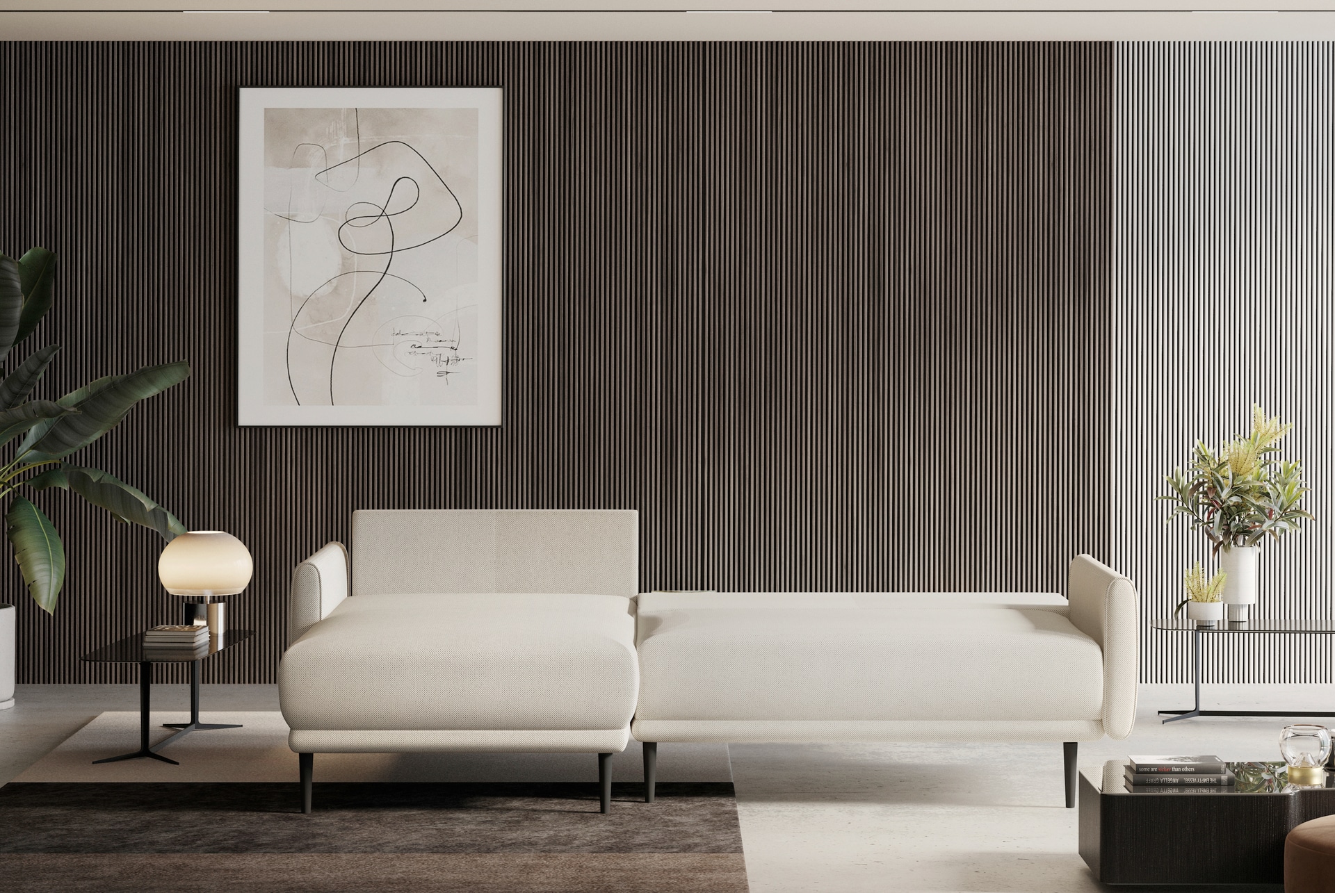 Ecksofa SATTAR 163 x 223 cm beige