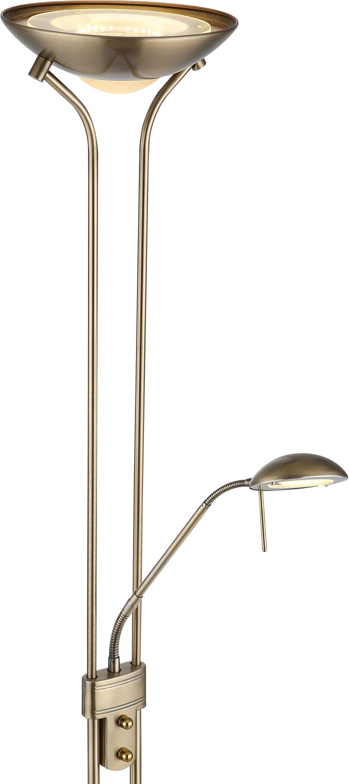 LED-Deckenfluter - Altmessing - 180 cm hoch