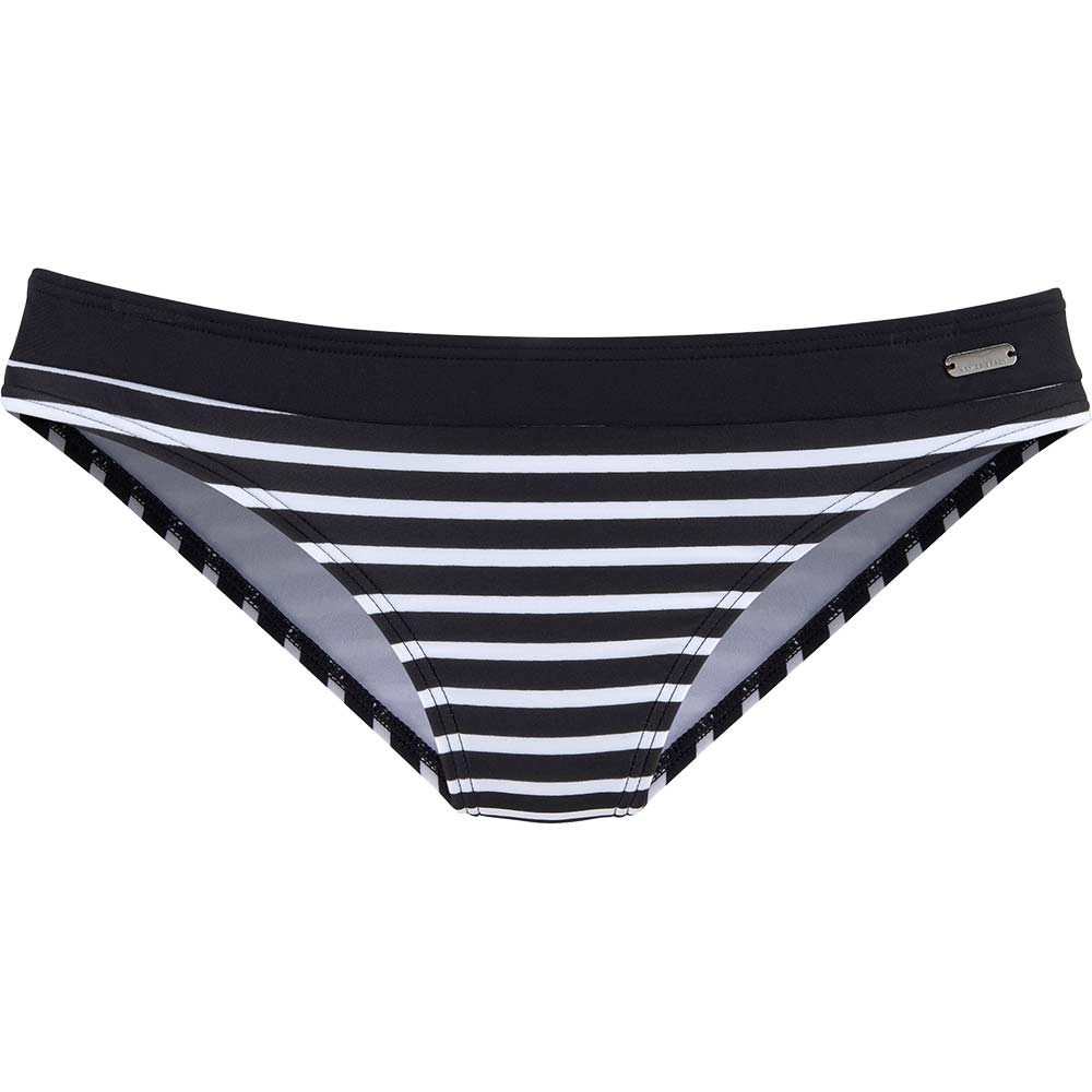 Lascana Bikinihose Damen schwarz weiß gestreift