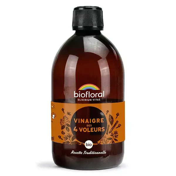 Vinagre Orgânico Biofloral dos Quatro Ladrões - Remédios Tradicionais - 500 ml