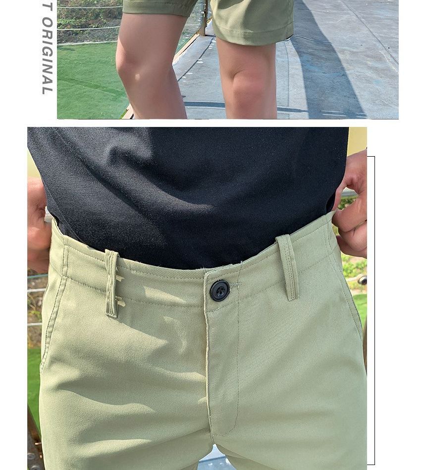 Ninine - Mid Rise Plain Shorts