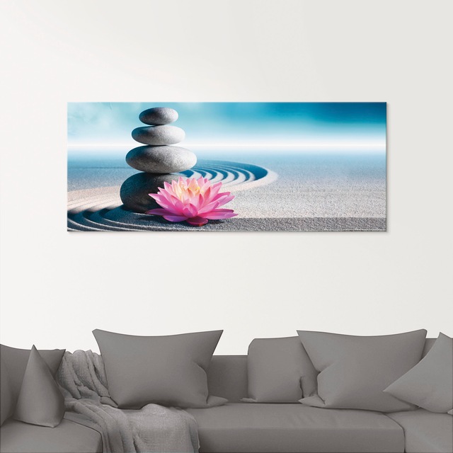 Artland Glasbild »Sand, Lilie und Spa-Steine in Zen-Garten« Zen 1 Stk. tlg. in verschiedenen Grössen