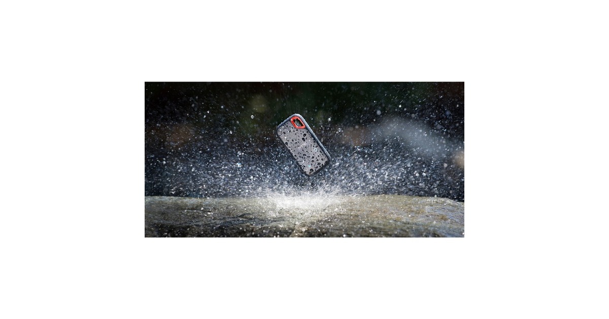 SanDiskExtreme Portable V2, 1 TB externe SSD  (Zwart/oranje, SDSSDE61-1T00-G25, USB-C)