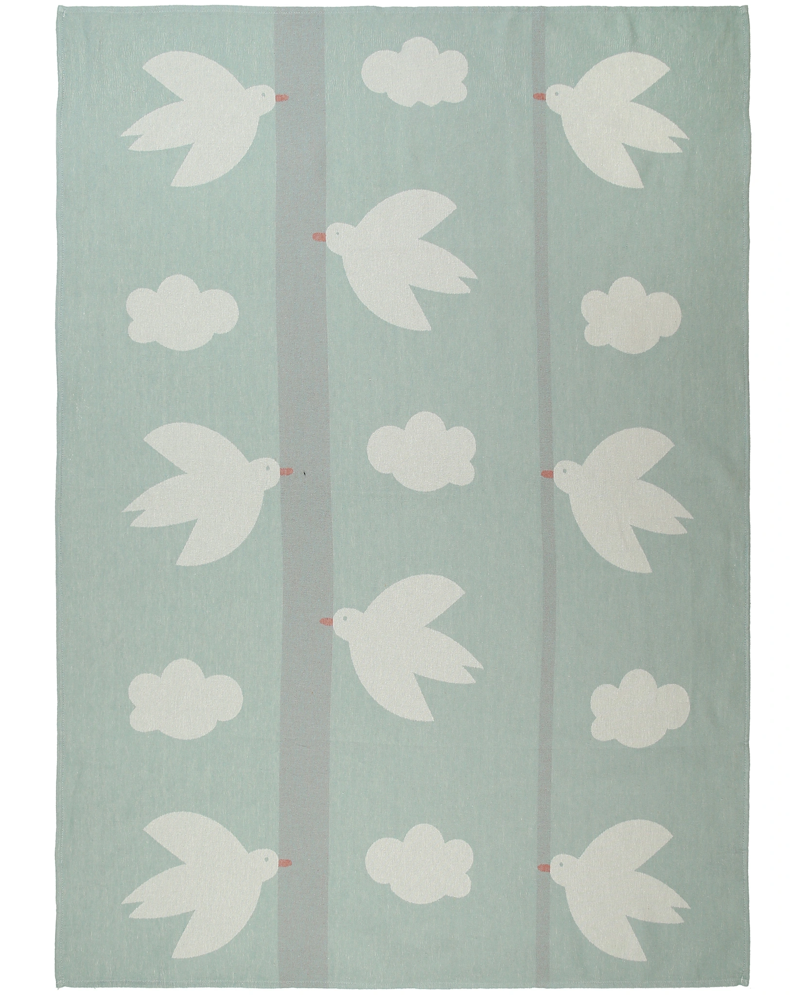 Kuscheldecke MILA - TAUBEN (100x140) in mint