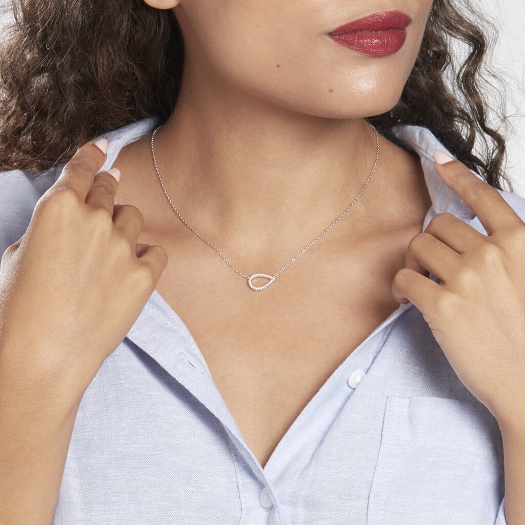 Collier Gisberte Argent Oxyde