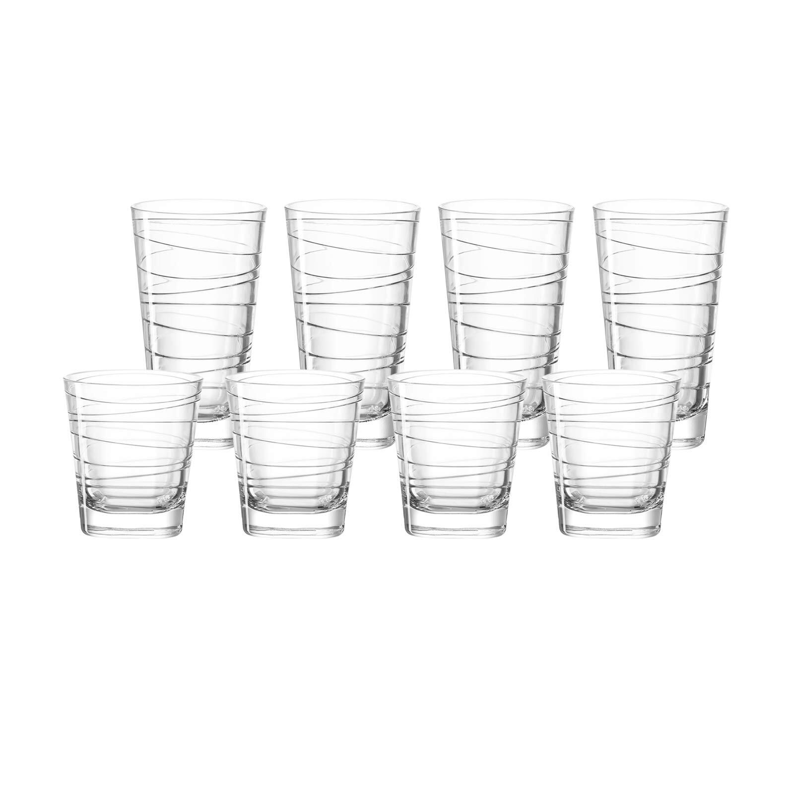 Leonardo Trinkgläser Vario Struttura 280 ml + 250 ml 8er Set