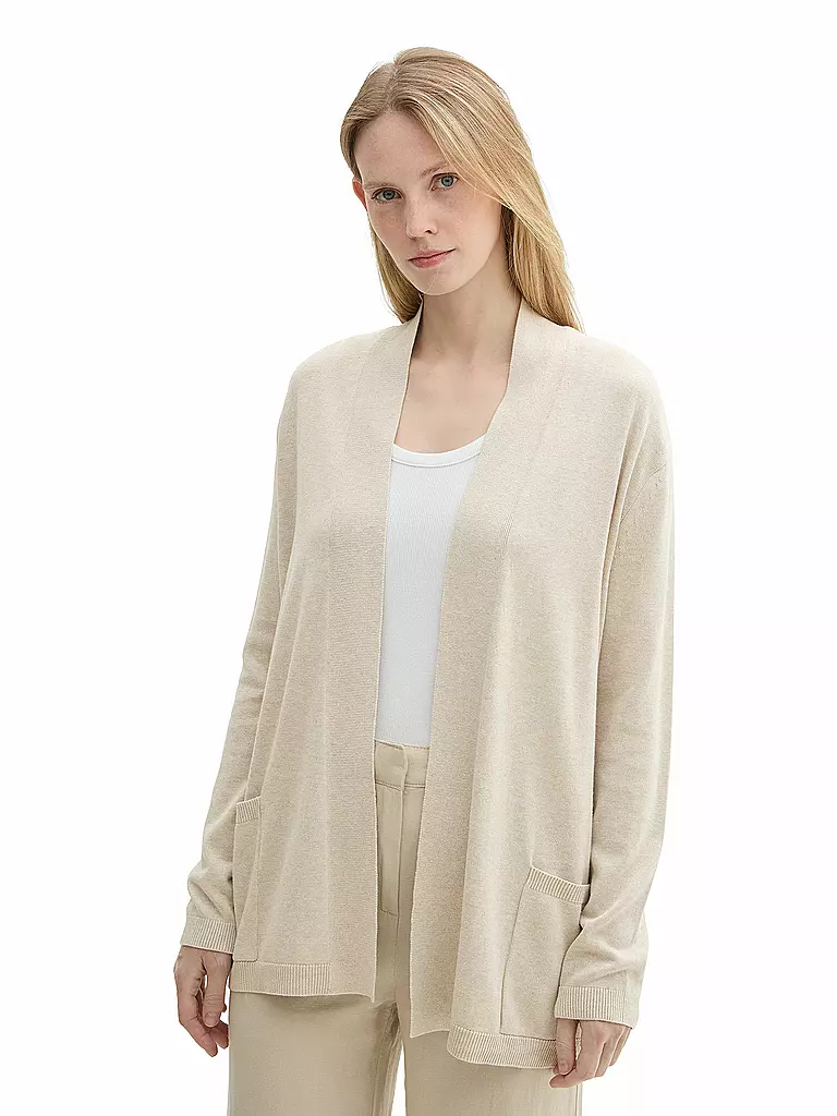 TOM TAILOR Strickjacke beige