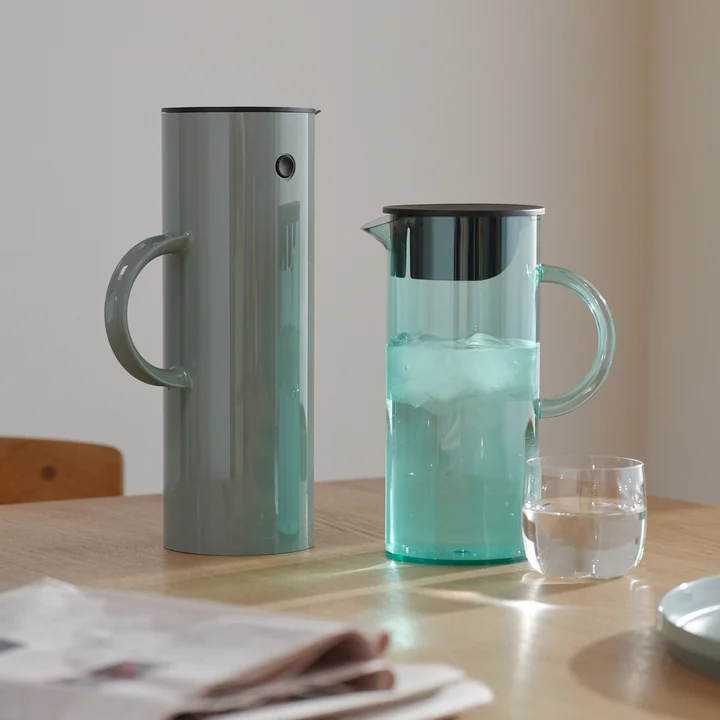 Stelton - EM77 Kanne mit Deckel, blau