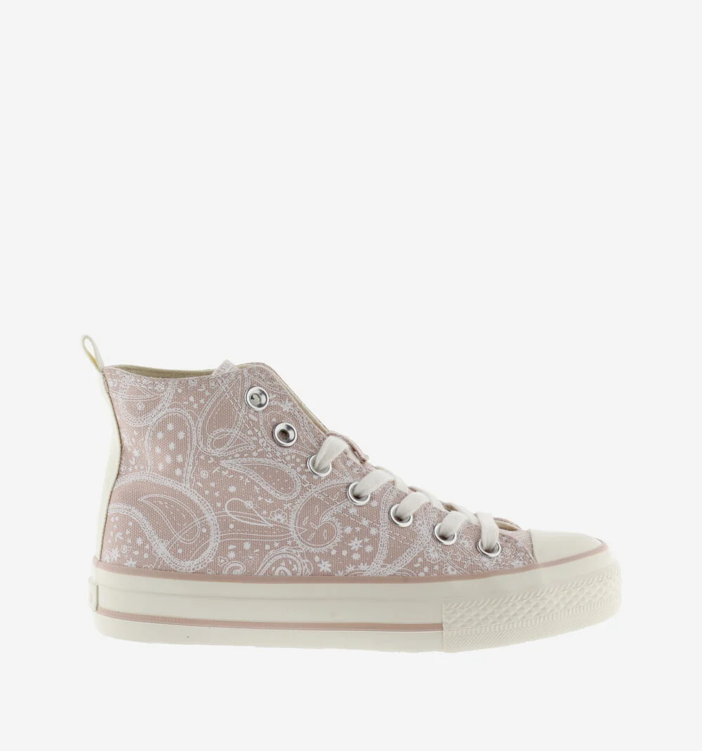 TRIBU BRILLO BANDANA TOILE BRILLANT Baskets montantes imprimé bandana NUDE