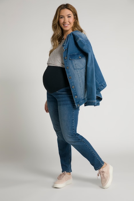 Bellieva-Jeans Sammy, extrabreiter Elastikbund, Stretch, Biobaumwolle