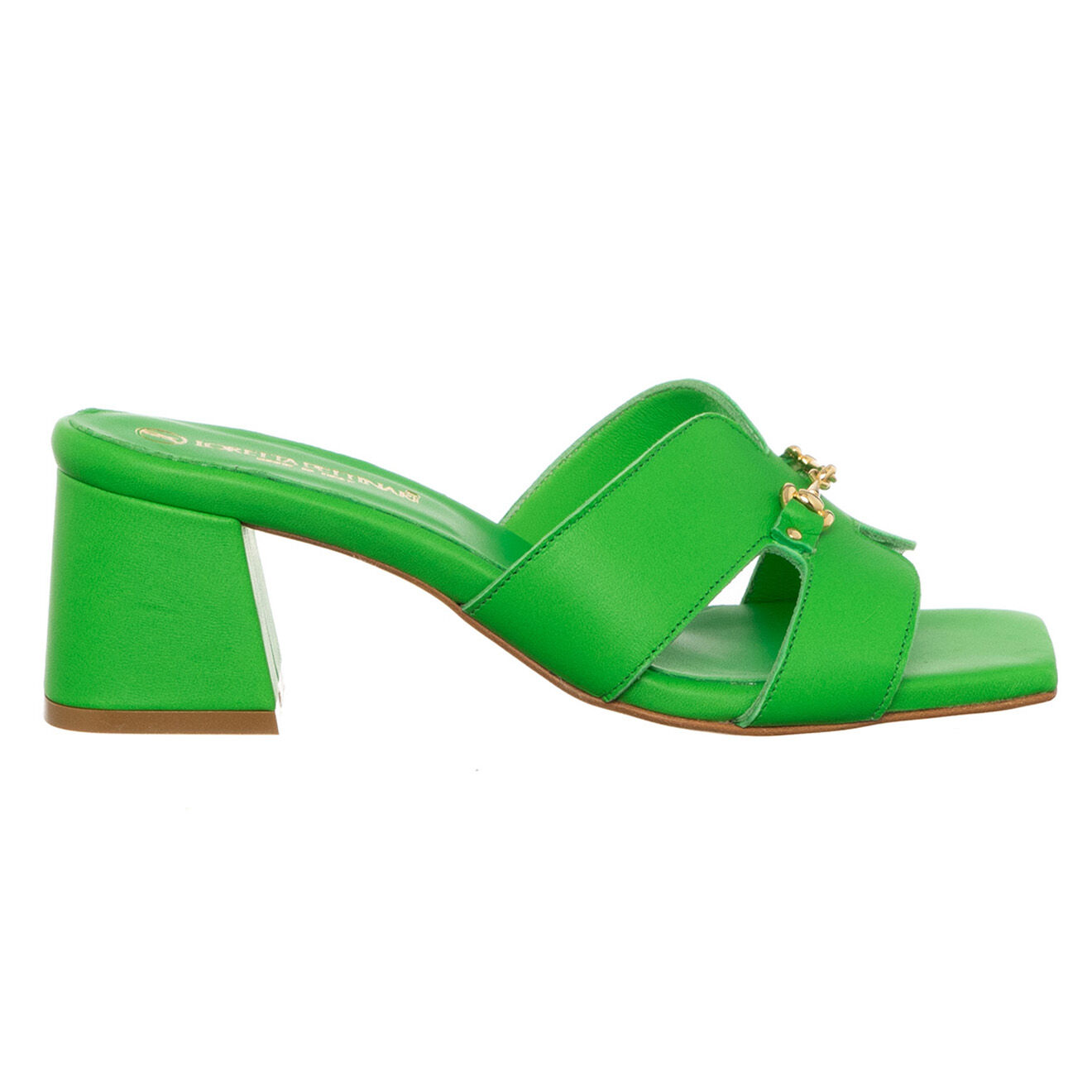 Loretta Pettinari Mules en Cuir Arancia vertes - Talon 5.5 cm