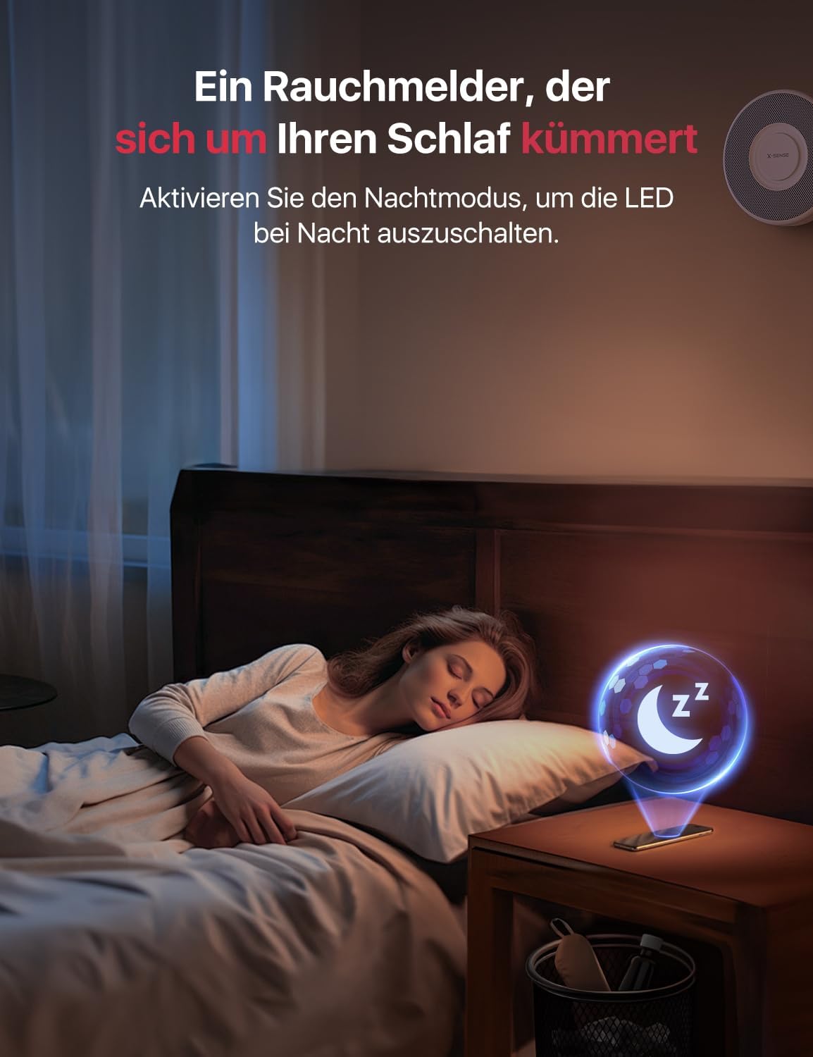 X-Sense Smarter Rauchmelder WLAN mit Sprachausgabe und 17 Standorten, Feuermelder, Rauchmelder vernetzt, 33 mm, Brandmelder mit SBS50 Basisstation, XS0B-MR121, 12 Stück