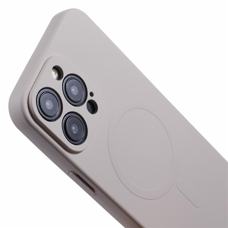 iPhone 14 Pro MagSafe Silikon Case Hülle mit Kameraschutz - Grau