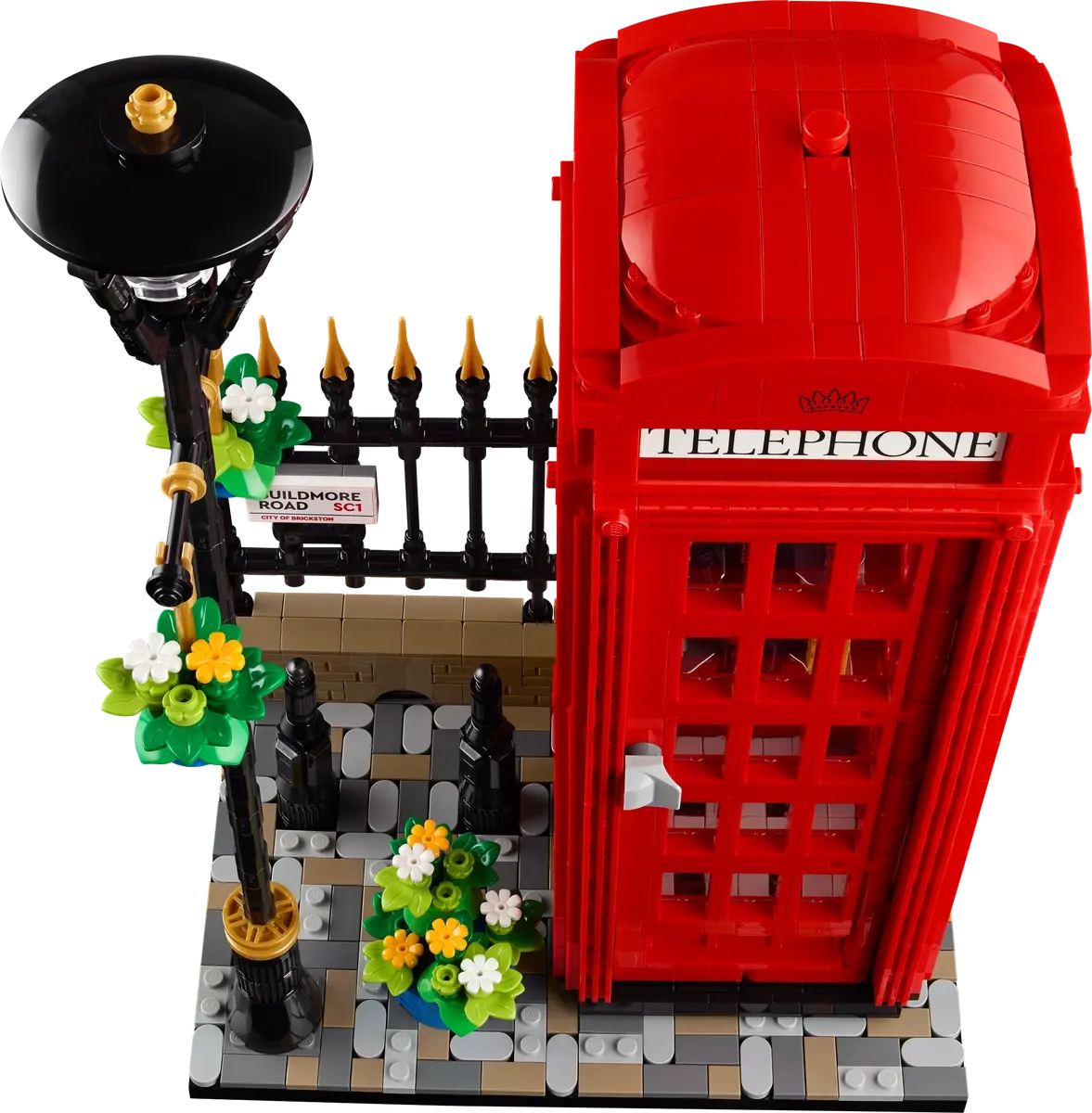 (1460-tlg. Set) Ideas Klemmbausteine Spielzeug Architektur Modell Bausatz (21347) - Rote Londoner Telefonzelle