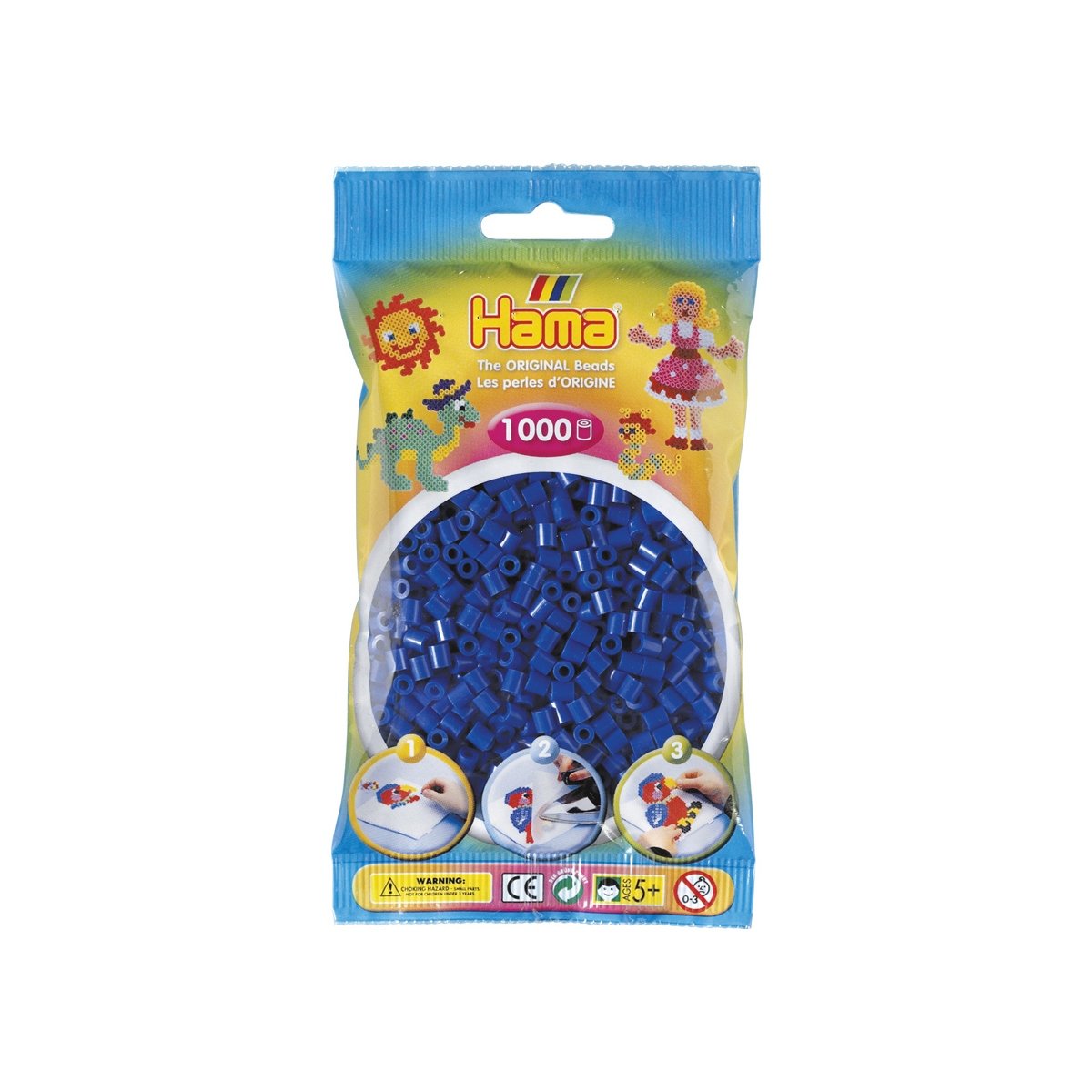 Midi sachet 1000 perles bleu foncé