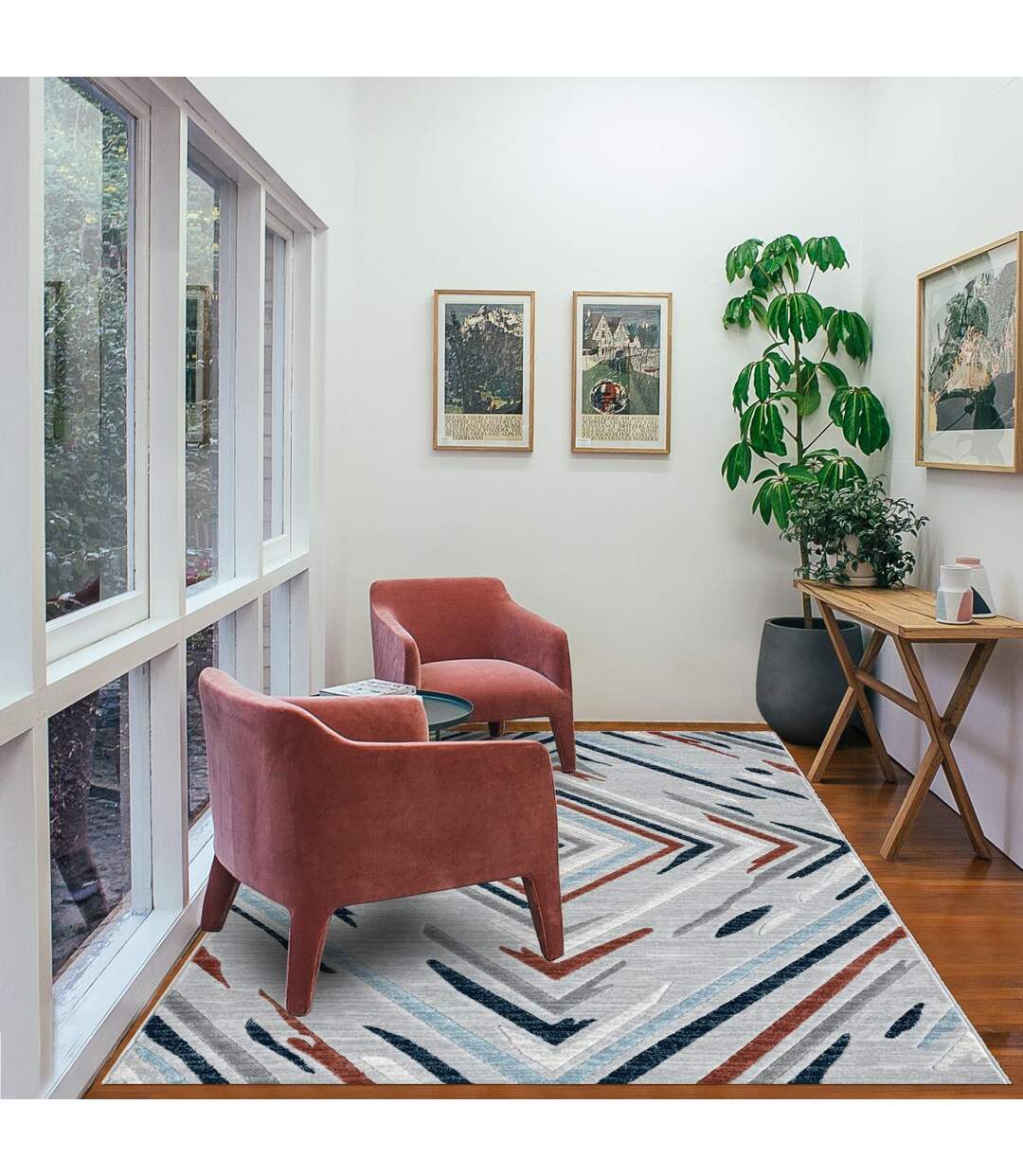Tapis salon SOLGA E en polypropylène doux et soyeux OEKO TEX