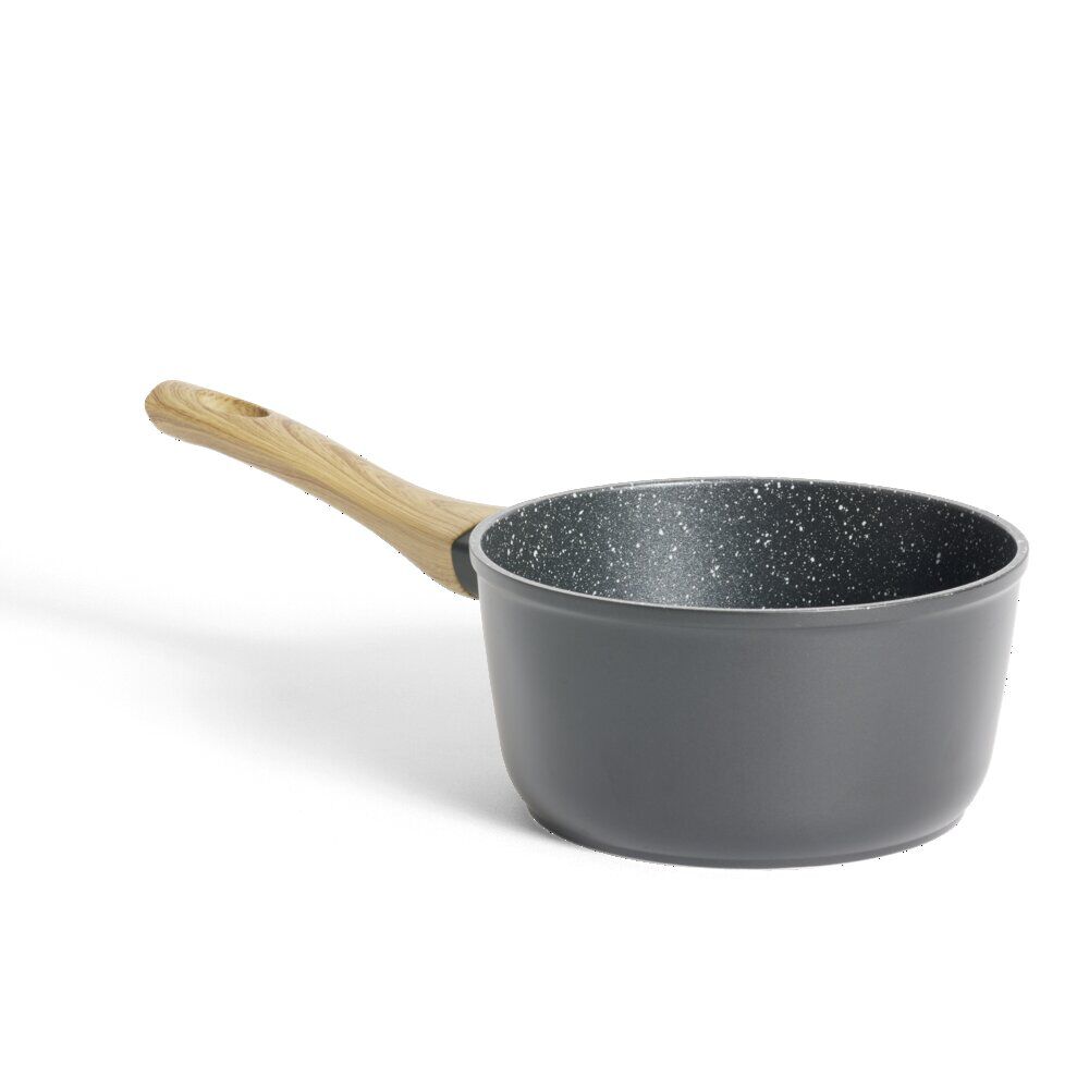 Casserole tous feux dont induction aluminium noir Ø18cm