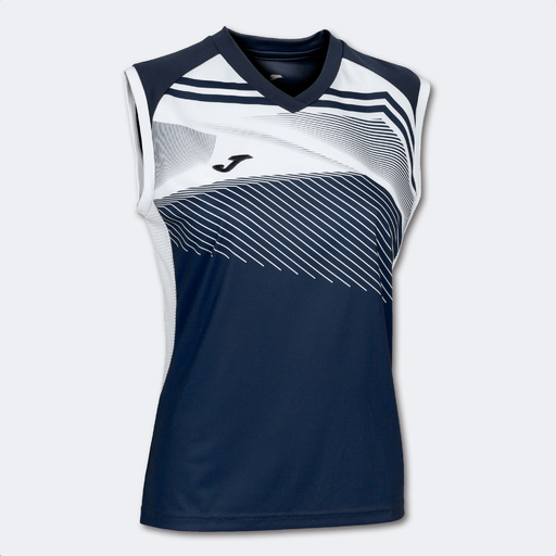 Camiseta sem mangas Joma Supernova II azul marinho e branca