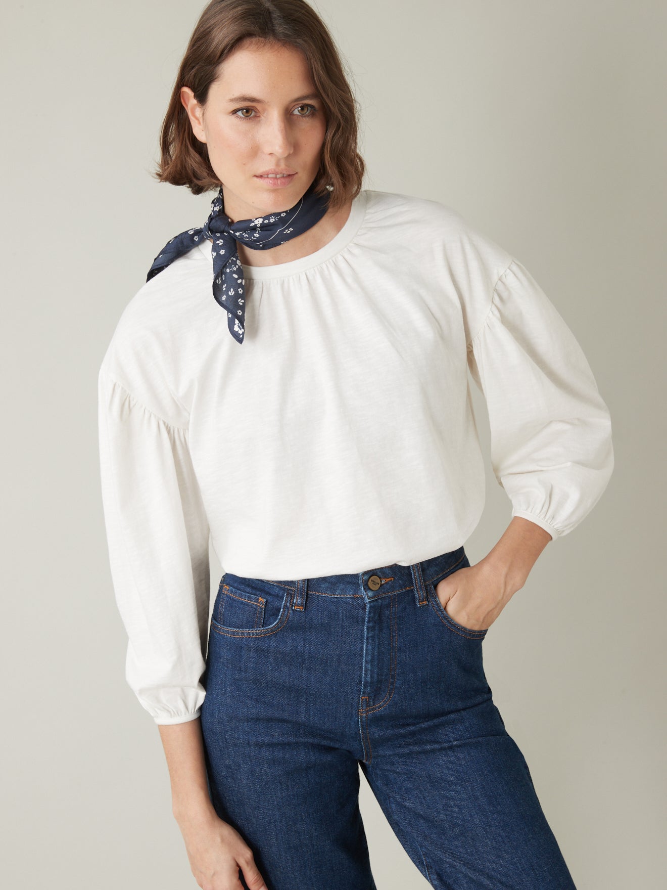 T-shirt manches ballon femme - coton bio