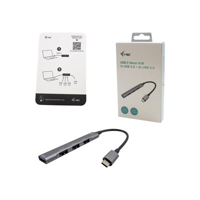 i-Tec - Hub - 1 x SuperSpeed USB 3.0 + 3 x USB 2.0 - de bureau