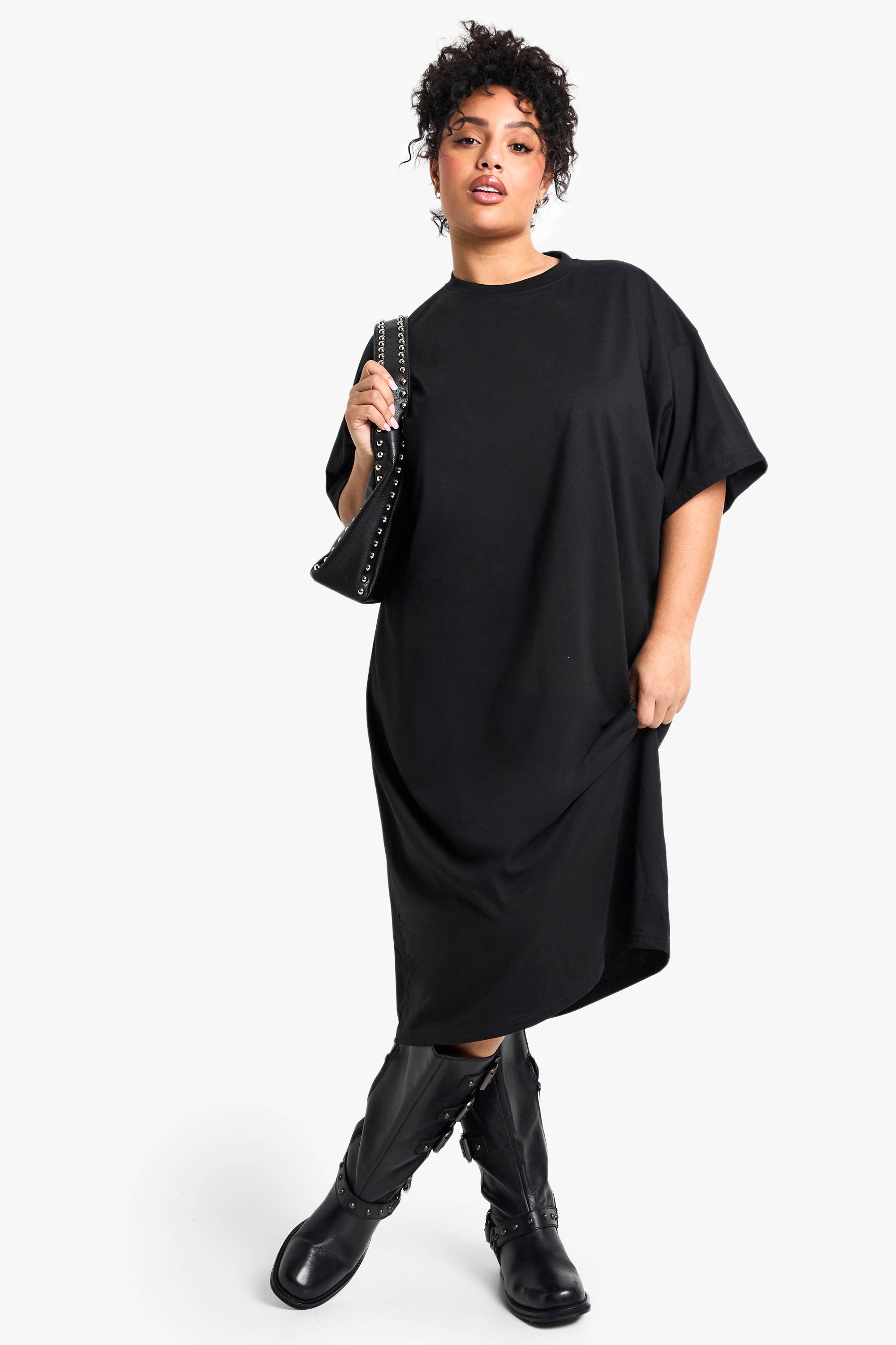 boohoo plus robe t-shirt midi oversize
