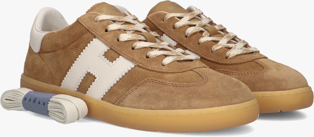 camel hogan lage sneakers cool allacciato h