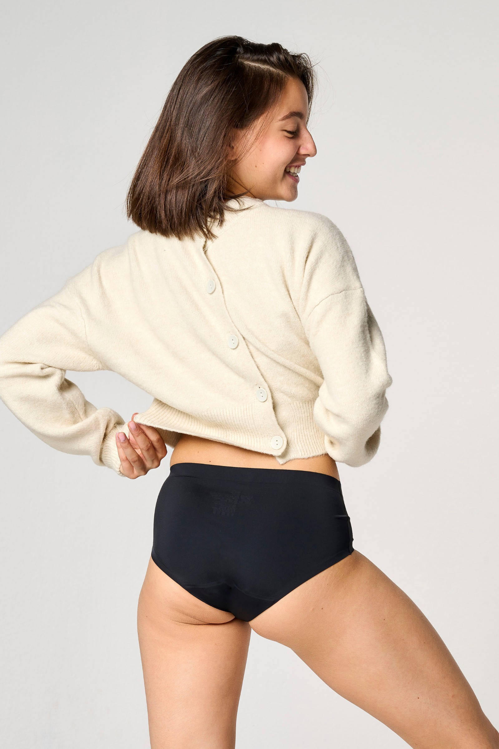 Moodies Undies naadloze menstruatieslip Medium/Heavy zwart