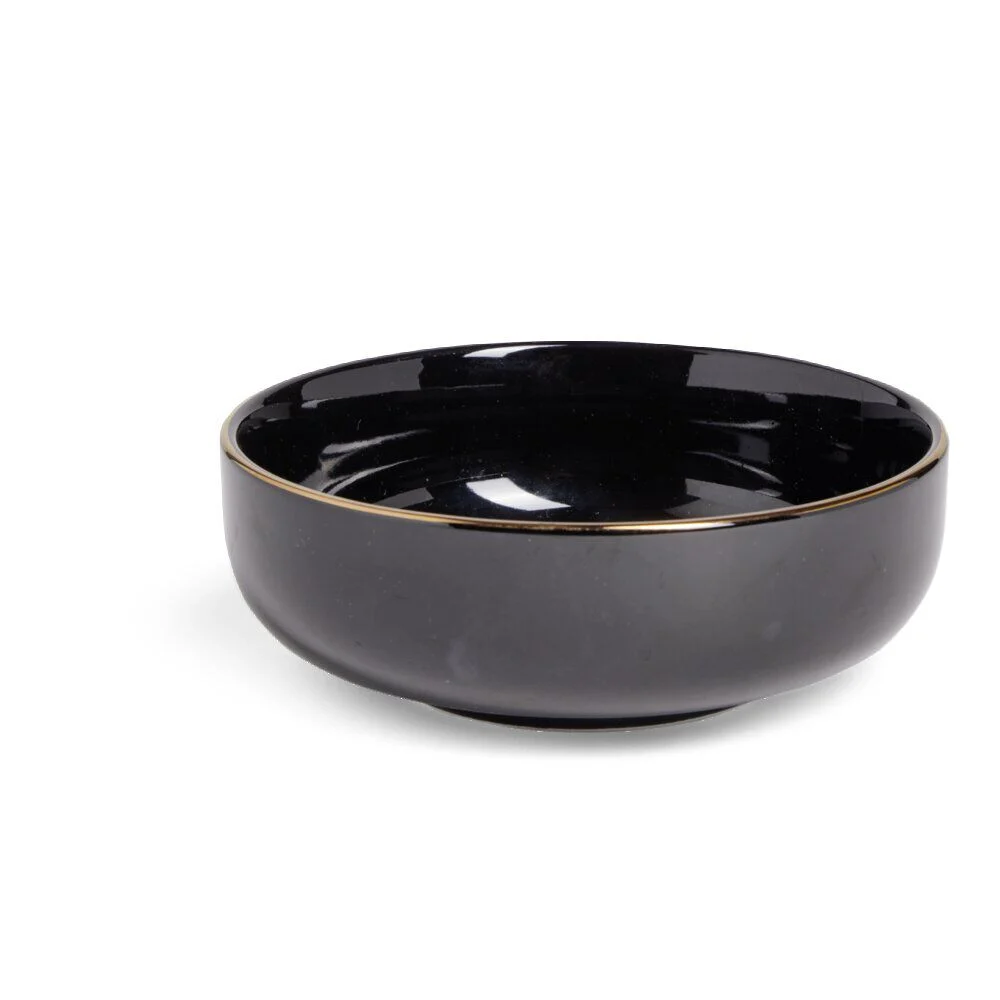 Coupelle ronde Oslo faïence noir Ø15xH10cm