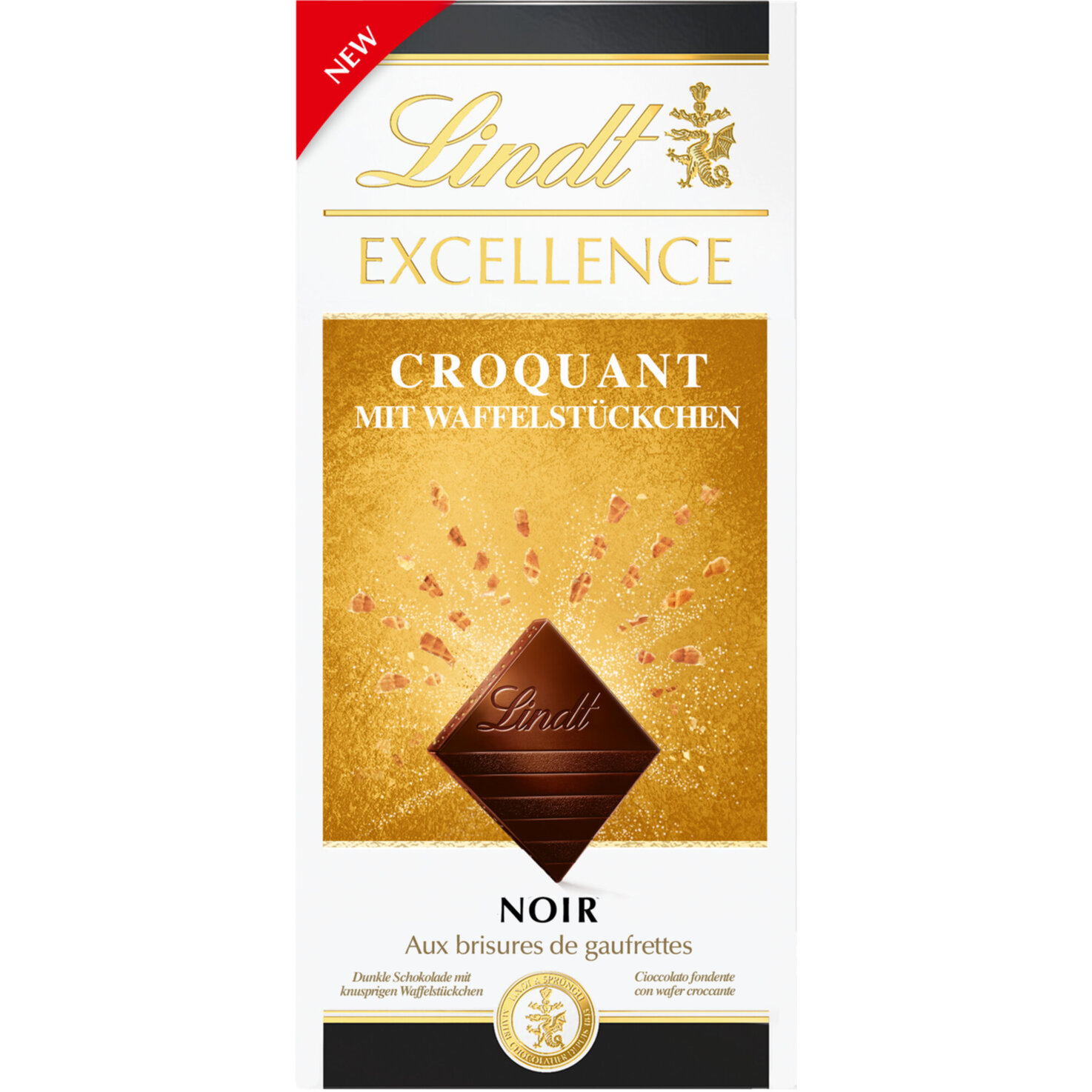 Lindt Excellence Dunkel Gaufrette Tafelschokolade
