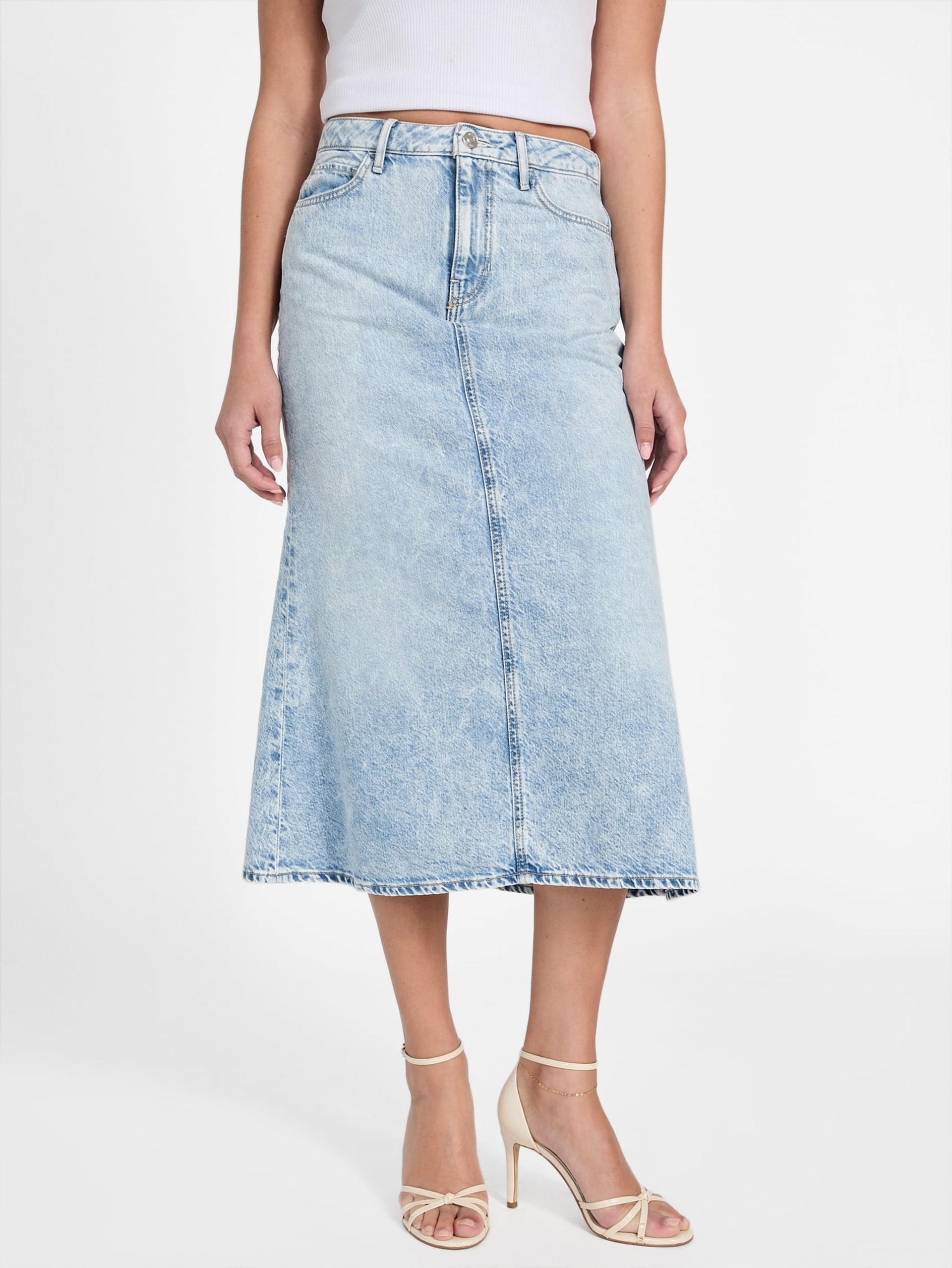 Saia midi jeans Eco Thaiss