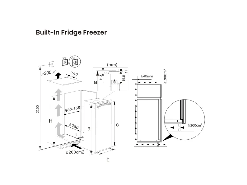 Hisense FT3B213SAWE, 235 L, 12 kg/24t, SN-T, Frostfri system, E, Stål